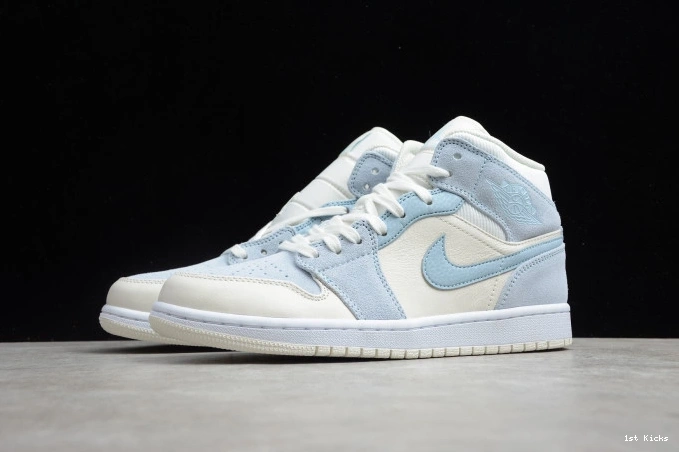 1st Kicks Shoes DA4666-100 Mid Textures 1 Jordan Mixed Air Blue 0729